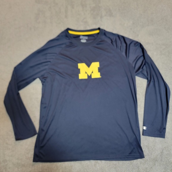 Champion Other - University of Michigan Wolverines Champion Performance Long Sleeve Navy Men's XL